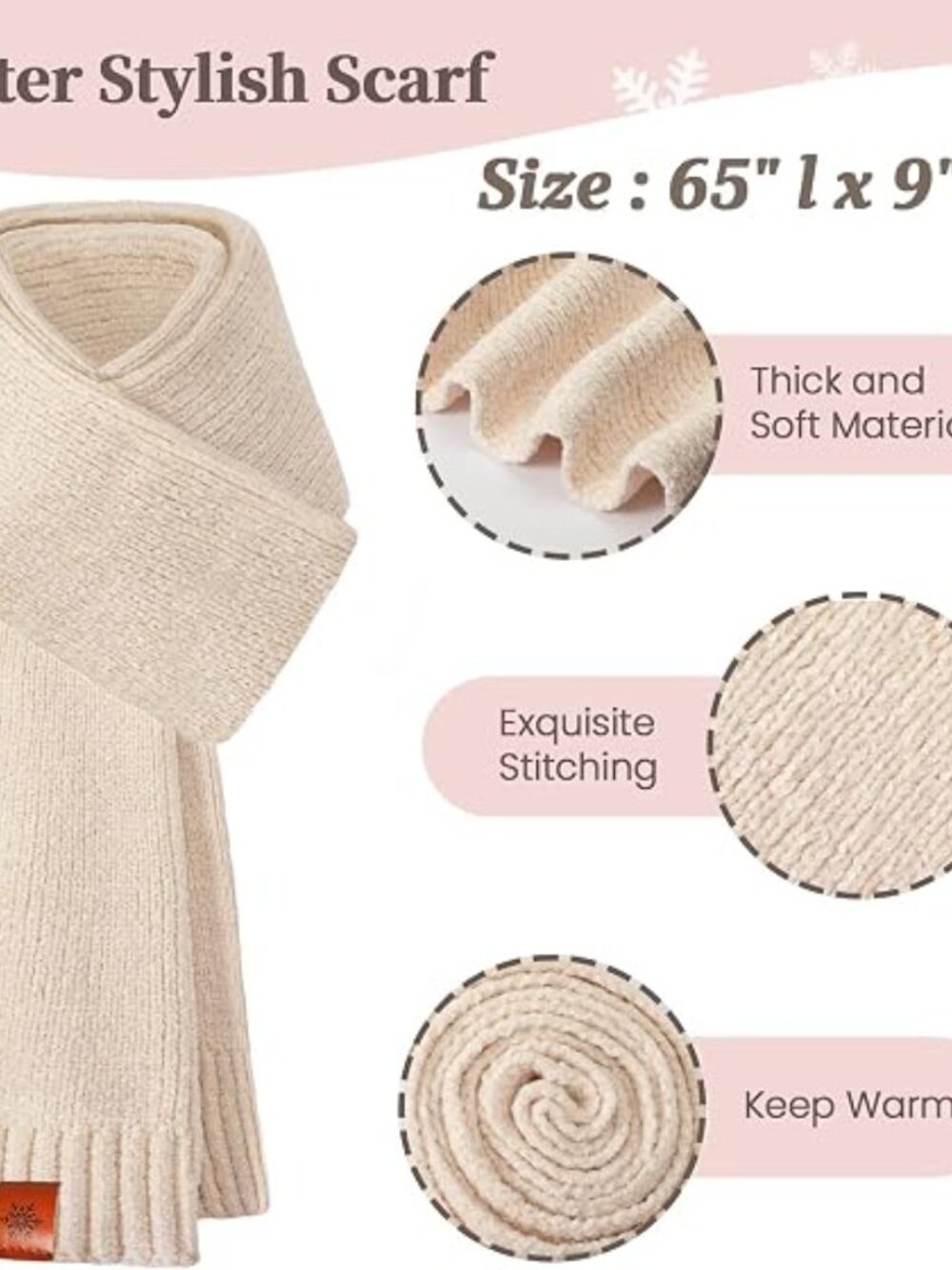 Winter Hat Scarf Gloves Set for Men Women 3-in-1 - Picture 4 of 6
